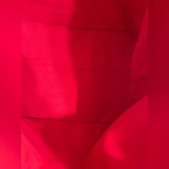 J Jill Tote Beach Pool Bag Red Rope Handles Carry All Travel Shopper Large - Picture 5 of 6